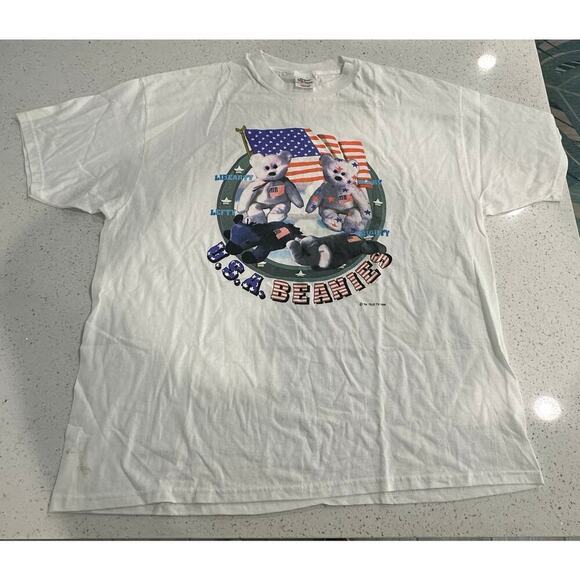 Hanes Tops - Vintage 1988 Stedman Hanes TY Beanie Bear
Babies T-Shirt Adult XXL Made in USA